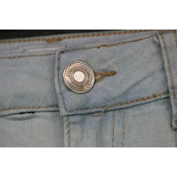 Rue 21 Women's Bell Bottoms Blue Jeans-Size 1-Stretch-Light Wash-Boho-Hippy - Picture 3 of 10